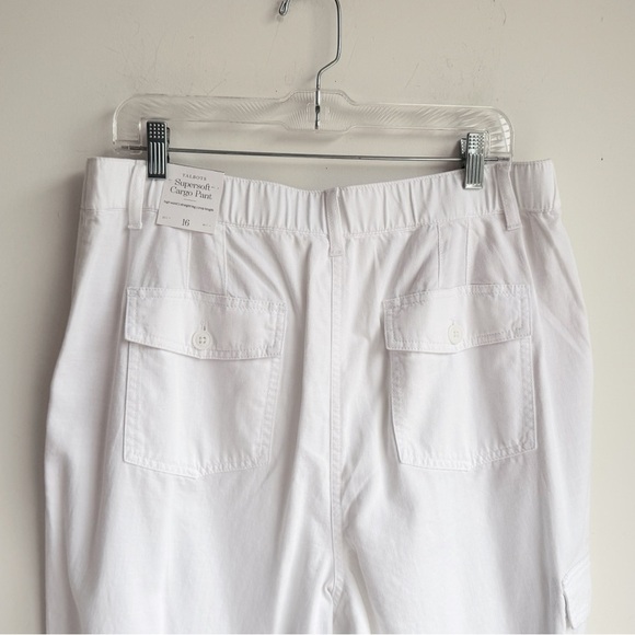 NWT TALBOTS Supersoft Cargo Pants in White 16 - Picture 5 of 5